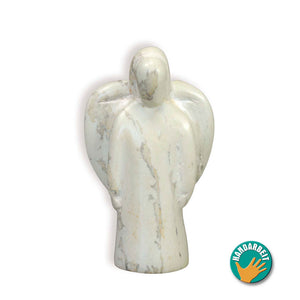 Schutzengel Speckstein Figur 6 cm natur Handarbeit
