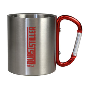 Outdoor-Tasse mit Karabiner rot