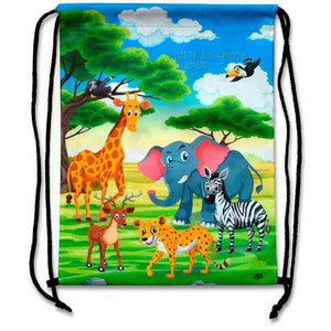 Kinder Turnbeutel Sportbeutel - Tiere 30x40 cm bunt