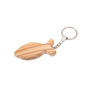 Schlüsselanhänger Fisch aus Olivenholz