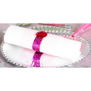 Glitzerband pink