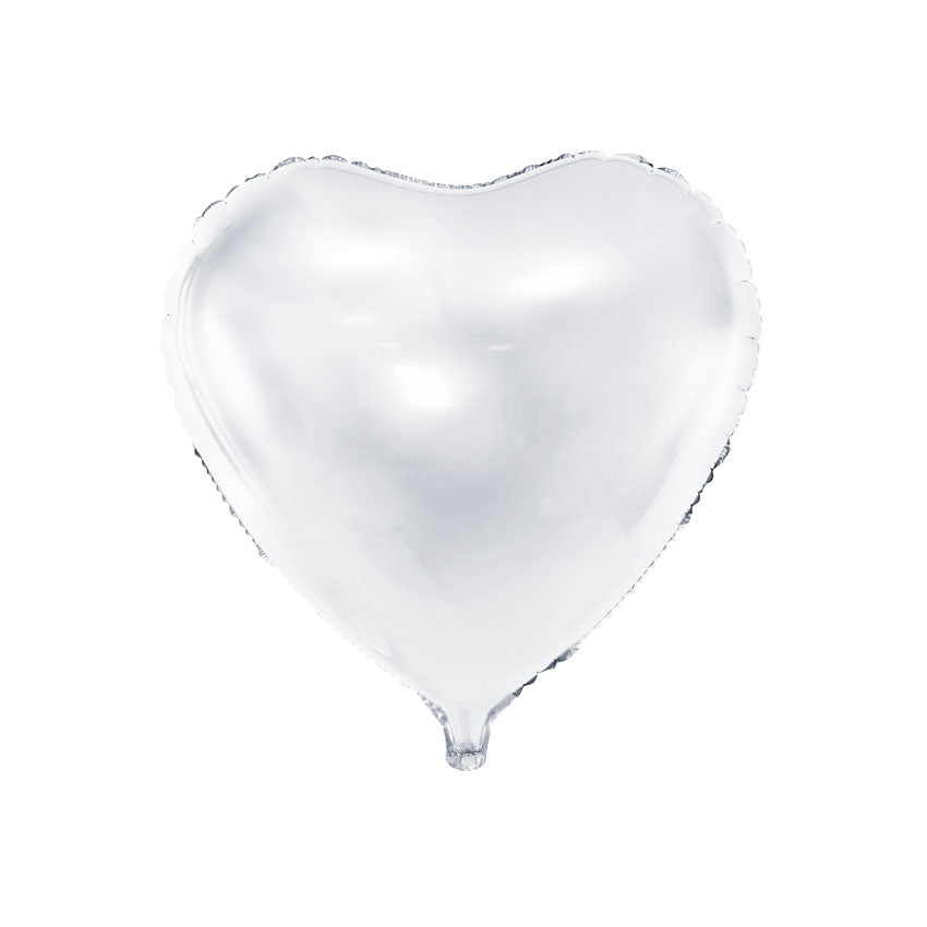 Folienballon Herz weiß
