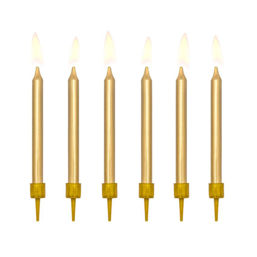 goldene Geburtstagskerzen