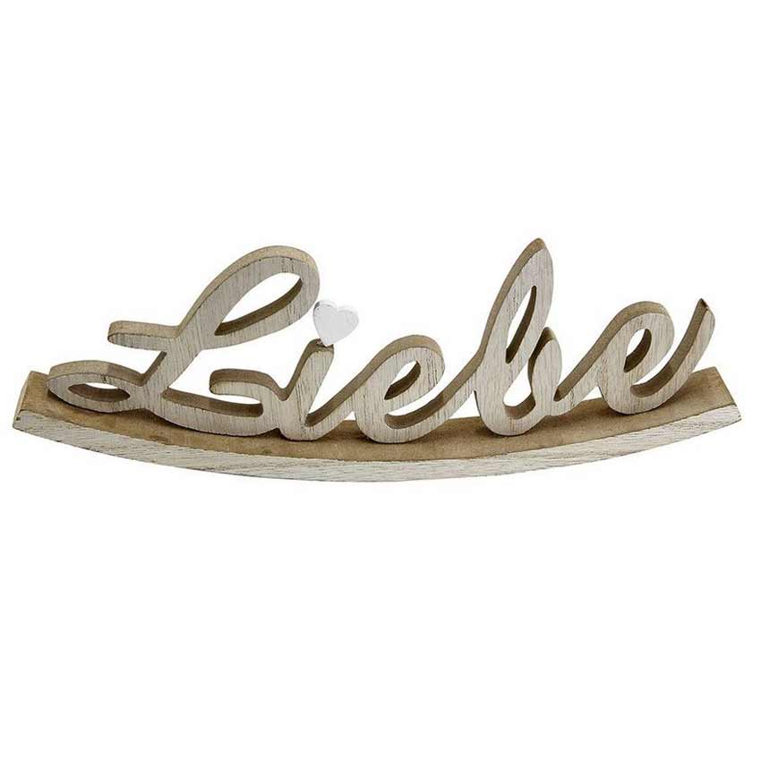Holzdekoration Wort Liebe