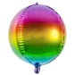 Folienballon Regenbogen rund