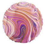 Folienballon, Heliumballon, Gasballon, runder Ballon, bunter Ballon, Marmor Muster, marmoriert, Wasserfarben, Watercolor, lila, violett, flieder