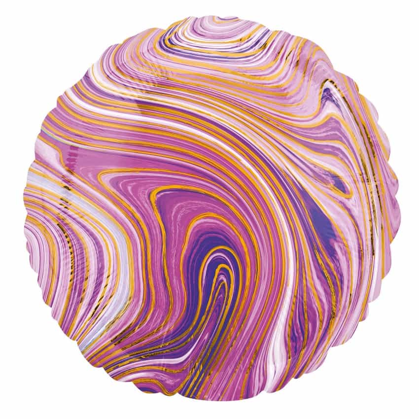 Folienballon, Heliumballon, Gasballon, runder Ballon, bunter Ballon, Marmor Muster, marmoriert, Wasserfarben, Watercolor, lila, violett, flieder