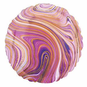 Folienballon, Heliumballon, Gasballon, runder Ballon, bunter Ballon, Marmor Muster, marmoriert, Wasserfarben, Watercolor, lila, violett, flieder