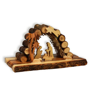 handgefertigte Krippe aus Olivenholz 13cm Weihnachtskrippen aus Holz