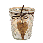 Windlicht Glas silber
