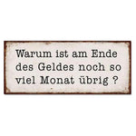 Metallschild Sprüche