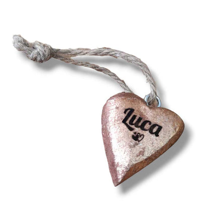 Holzherz 5x5 cm rosegold personalisiertes Geschenk