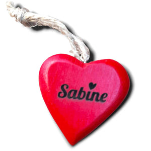 Rotes Herz Anhänger 5cm personalisiertes Geschenk