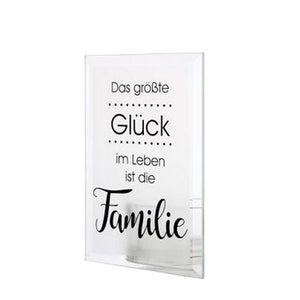 Teelichthalter mit Spruch