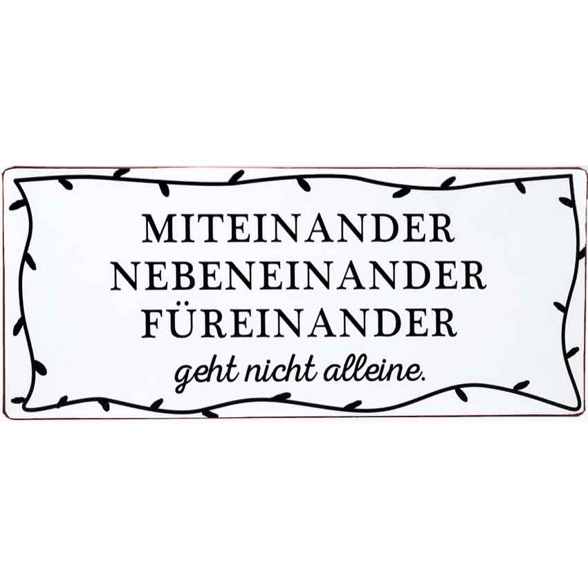 miteinander füreinander