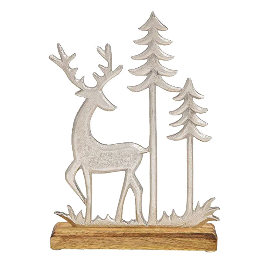 Hirsch Deko silber