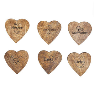 Handschmeichler Herz aus Holz mit Gravur