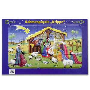 Rahmen Puzzle "Krippe" 15 tlg. | Weihnachtsgeschenk 3 jahre