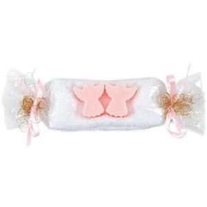 Geschenkset Weihnachten | Waschhandschuh mit 2 Engelseifen