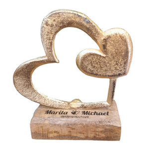 Herzen 13x11x5 cm personalisiertes Geschenk