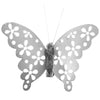 Metall-Klämmerchen Schmetterlinge 7cm 4Stk. - Silber