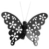 Metall-Klämmerchen Schmetterlinge 7cm 4Stk. - Schwarz