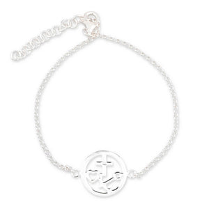 Armband Glaube Liebe Hoffnung in silber größenverstellbar
