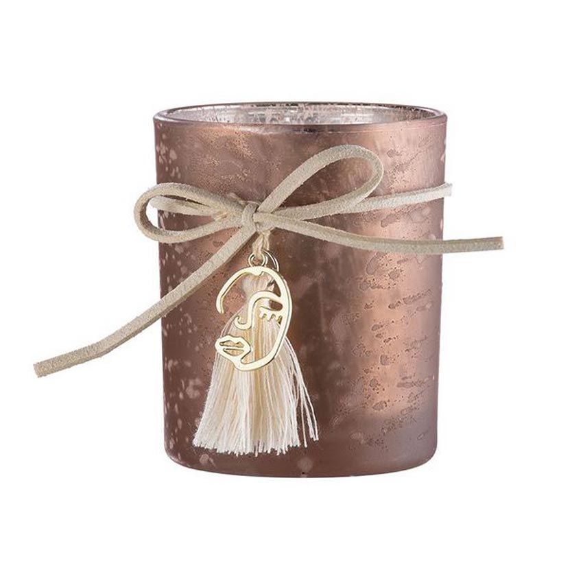 windlicht braun glas