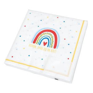 Servietten Regenbogen "Schön, dass du da bist" 20Stk.