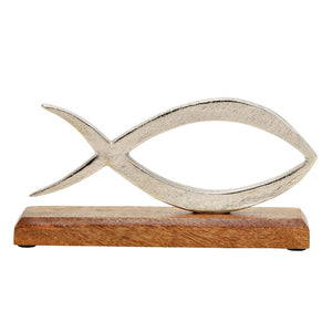 Deko Fisch silber