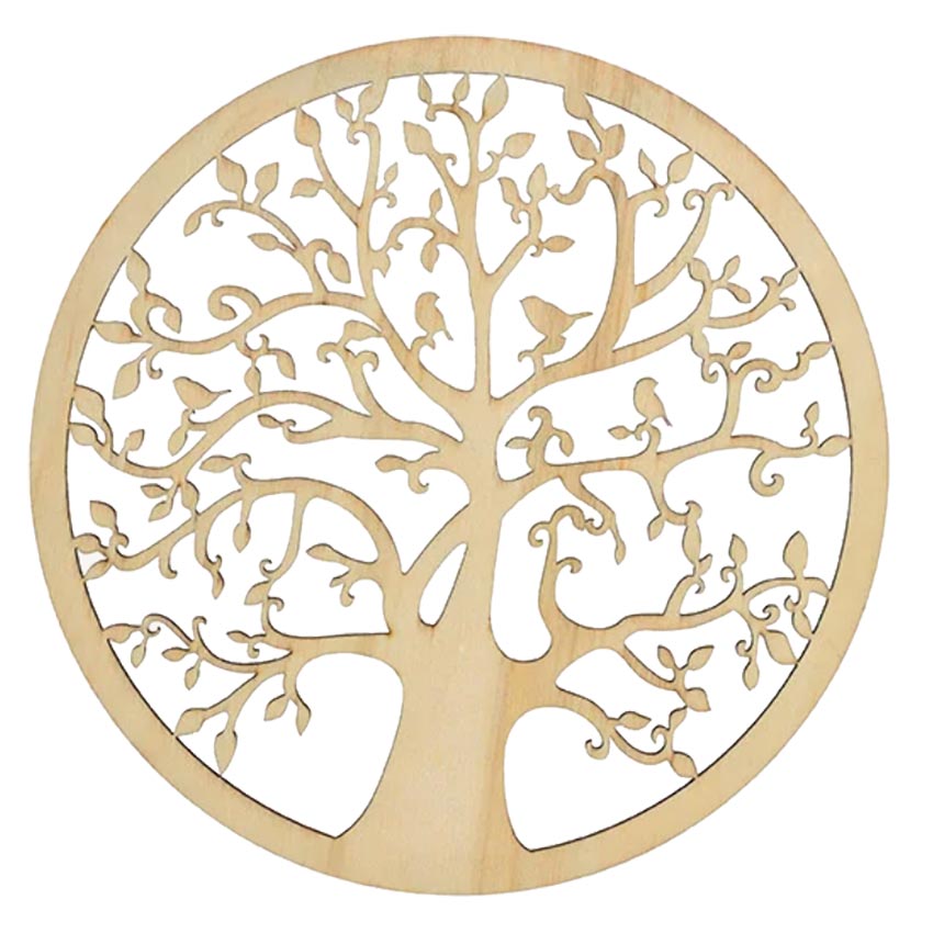 Wanddeko Holz rund