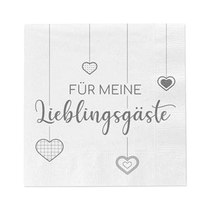 schwarz weiß Servietten