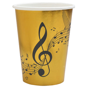 Goldene Pappbecher