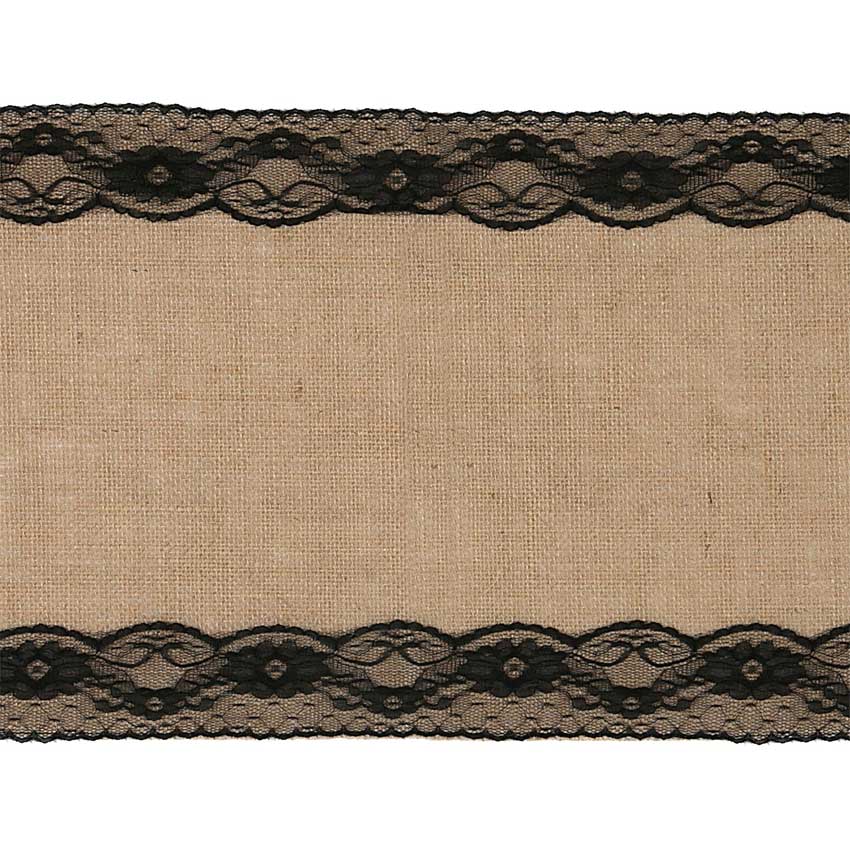 Tischläufer Jute Spitze