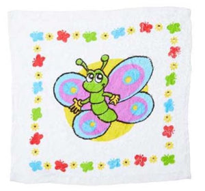 Magisches Handtuch mit buntem Druck 30x30cm aus Baumwolle 11899 Schmetterling