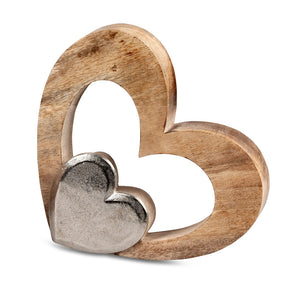 Deko Holz silber