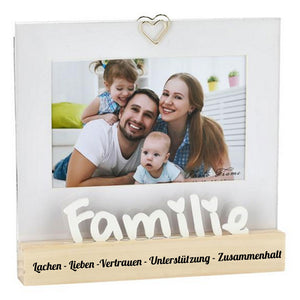 Bilderrahmen mit Wunschtext & Schriftzug Familie personalisierbar