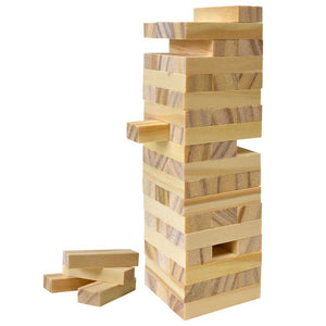 Spiel Turmbau mit 54 Holzblöcken
