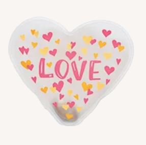 Herz taschenwärmer "Love" gold/pink