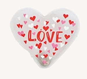 Herz taschenwärmer "Love" rot/weiß