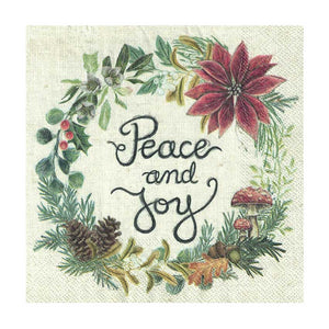 Vintage Servietten Weihnachten "Peace and Joy"