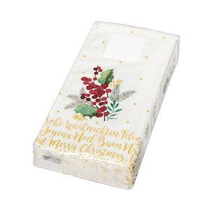 Bedruckte Taschentücher mit Weihnachtsmotiv "Merry Christmas"