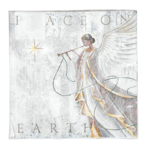 Servietten Engel Motiv Peace on earth Grautöne 20Stk. 3-lagig