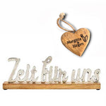 Partner Geschenke personalisiert
Aufsteller mit Holz herz und Namen
