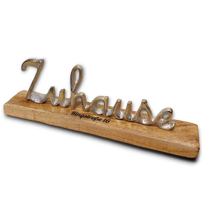Schriftzug Zuhause 30cm Einzugsgeschenk personalisiert