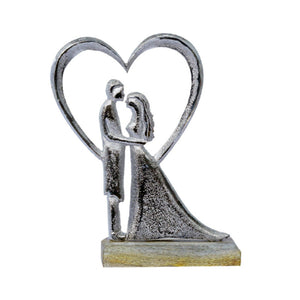 Hochzeitspaar Deko mit Herz personalisiertes Geschenk