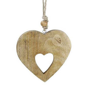 Holzherz Hängedekoration 37x20x2 cm personalisiertes Geschenk