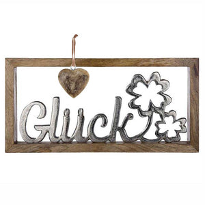 Wanddekoration Glück 40x20cm personalisiertes Geschenk