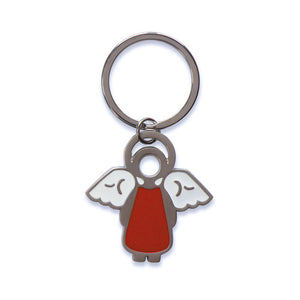 Schlüsselanhänger mit Schutzengel, rot