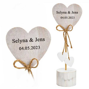 Holzherzen Hochzeit zum Beschriften